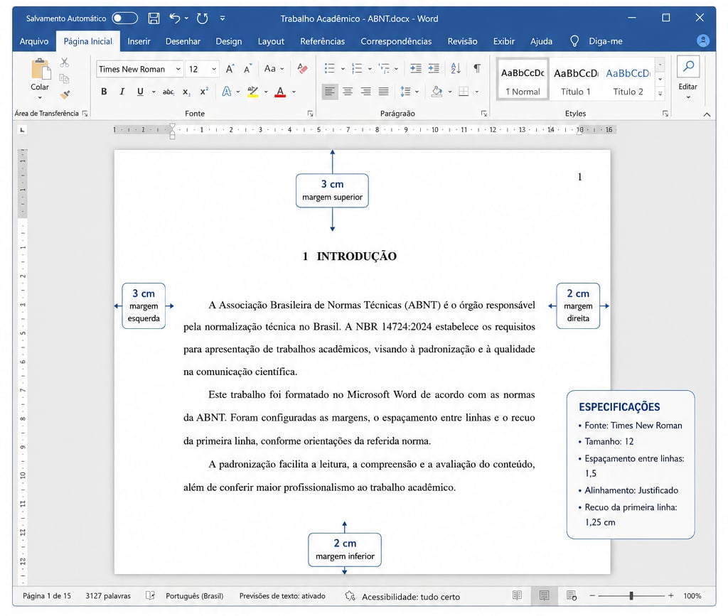 Imagem referente à notícia: Como configurar as margens e o espaçamento nas normas ABNT no Word